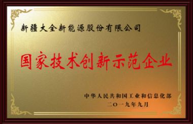 國家技術創(chuàng)新示范企業(yè)